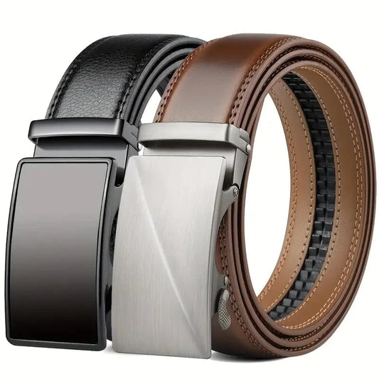 Man Up Ratchet Belt Ratchet Belt - Brown w/Silver Buckle