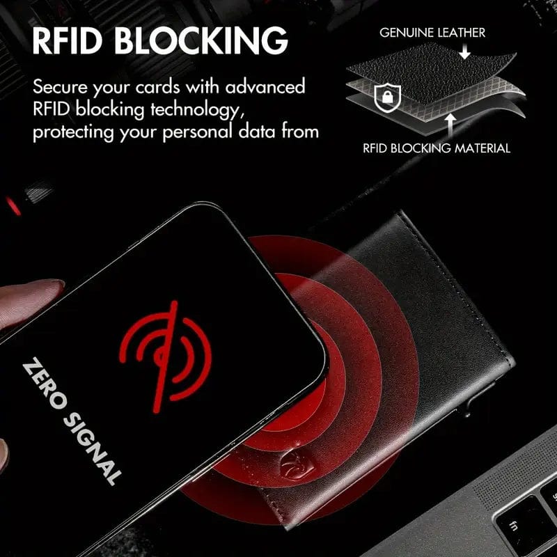 Man Up RFID Wallet Pop-Up RFID Leather Wallet