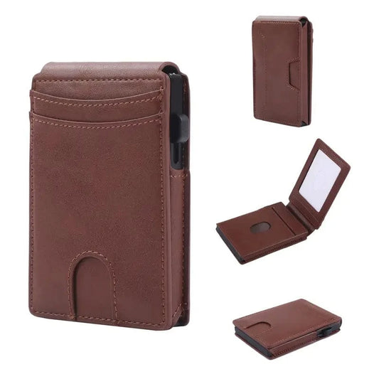Man Up RFID Wallet RFID - Pop Up Wallet (Brown Leather)