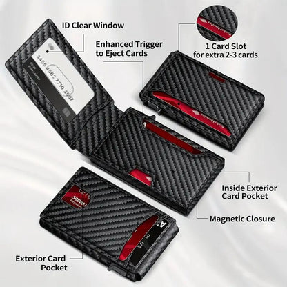 Man Up RFID Wallet RFID Pop-Up Wallet (Carbon Fiber)