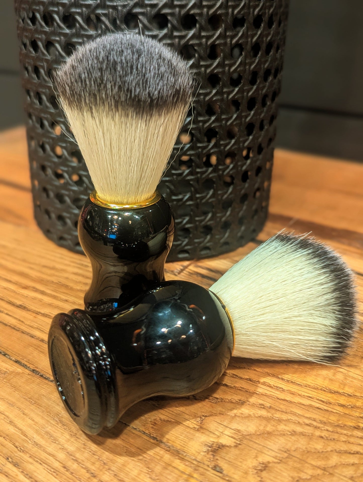 Man Up Shaving Brush Black Resin Man Up Shaving Brush