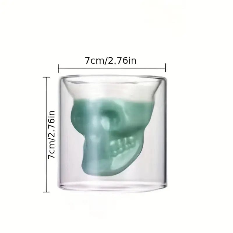 Man Up Skull Glass Skull Bourbon/Whiskey Glass