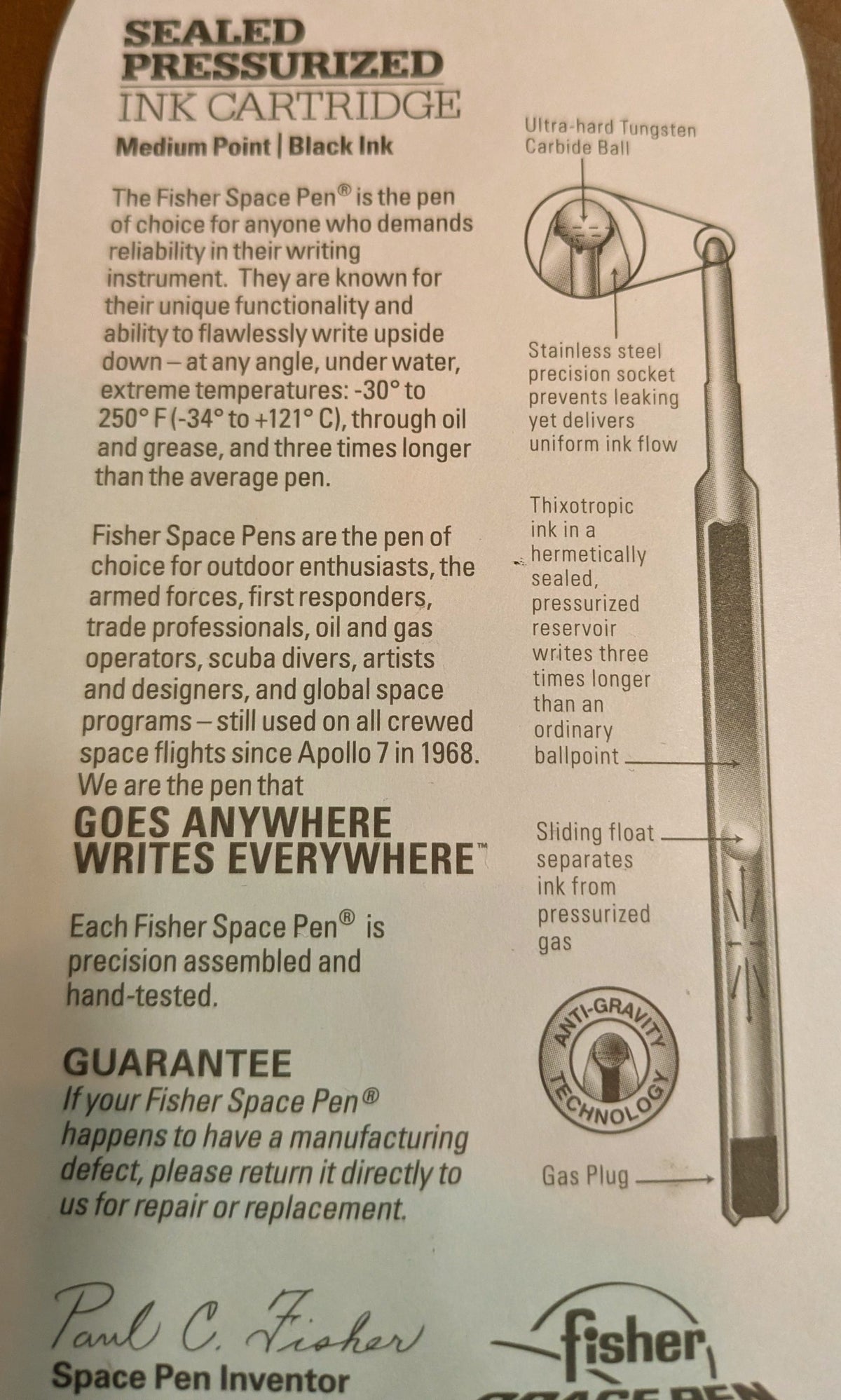 Man Up space pen Space Pen