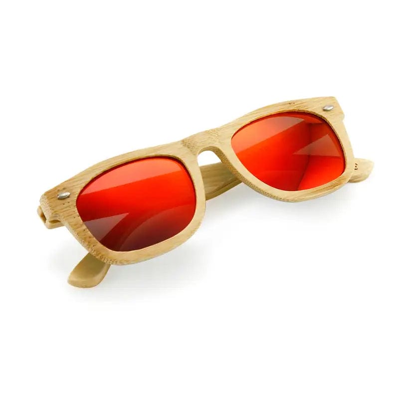 Man Up Sunglasses Bamboo Sunglasses - Red Polarized