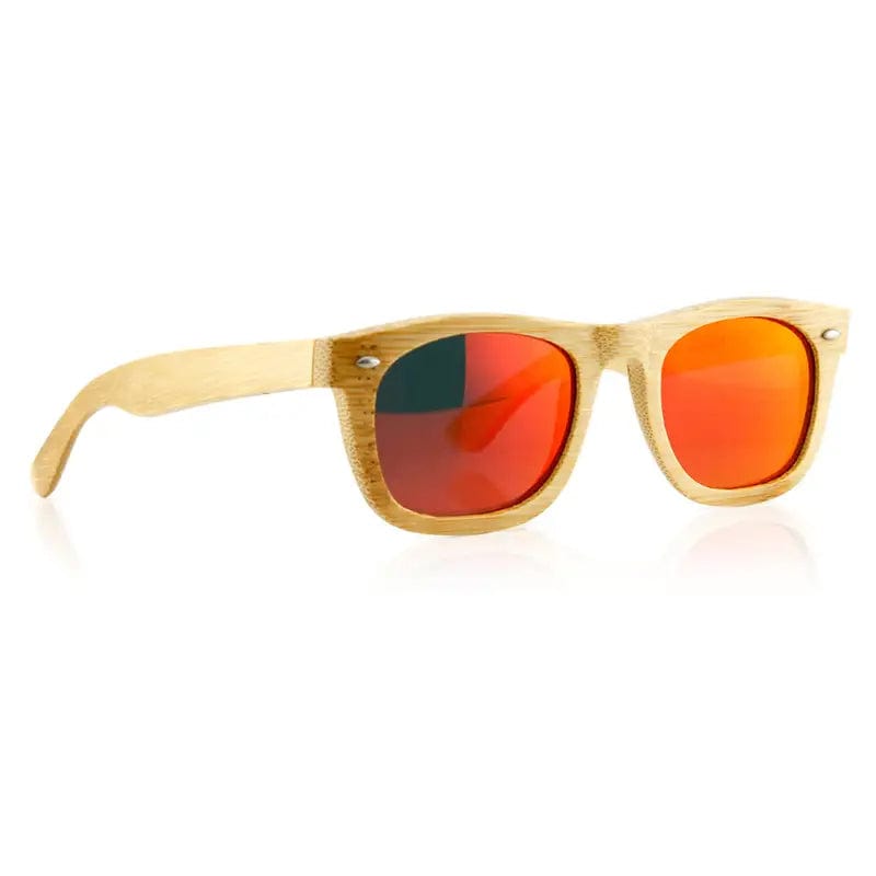 Man Up Sunglasses Bamboo Sunglasses - Red Polarized