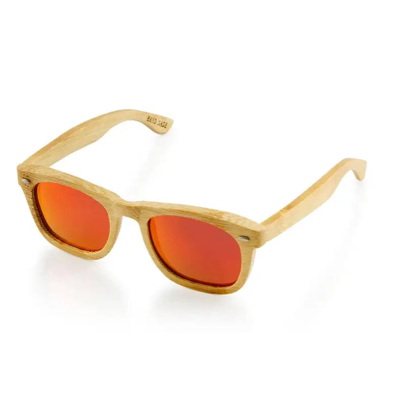 Man Up Sunglasses Bamboo Sunglasses - Red Polarized