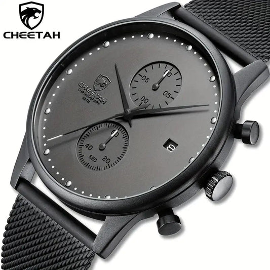 Man Up Watches CHEETAH Chronograph Watch - Blk/Grey