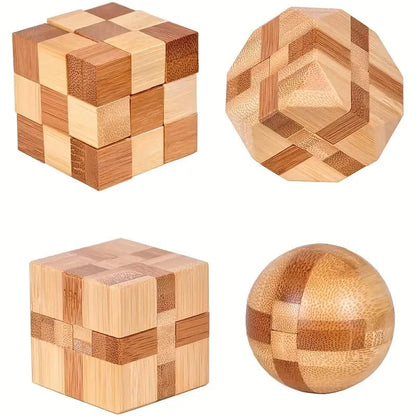 Man Up Wooden Puzzle Cut Corners - 3D Wooden Brainteaser Puzzle