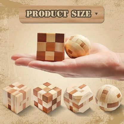 Man Up Wooden Puzzle Cut Corners - 3D Wooden Brainteaser Puzzle