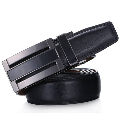 Mio Marino Mio Marino - Grandiose Ratchet Belt: Black / Adjustable from 38" to 54" Waist