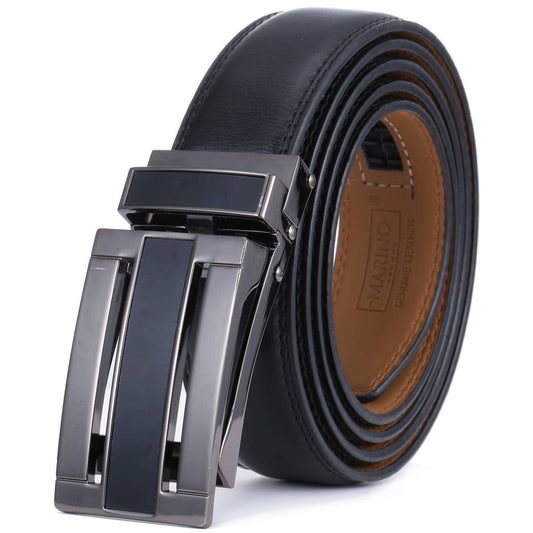 Mio Marino Mio Marino - Grandiose Ratchet Belt: Black / Adjustable from 38" to 54" Waist