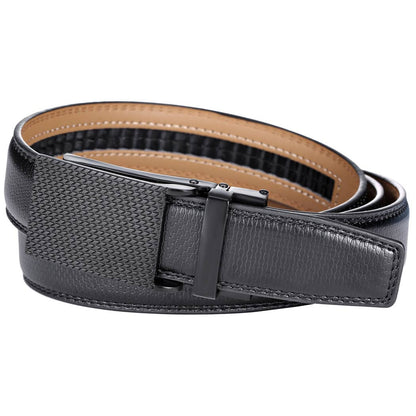 Mio Marino Mio Marino - Paragon Ratchet Belt: Black / Adjustable from 38" to 54" Waist