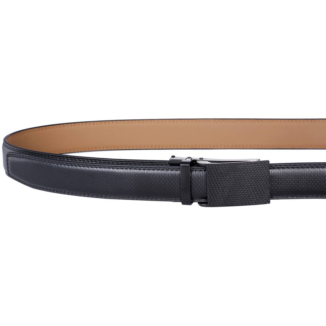 Mio Marino Mio Marino - Paragon Ratchet Belt: Black / Adjustable from 38" to 54" Waist
