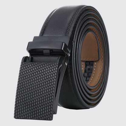 Mio Marino Mio Marino - Paragon Ratchet Belt: Black / Adjustable from 38" to 54" Waist