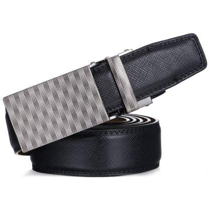Mio Marino Mio Marino - Patchwork Ratchet Belt: Black / Adjustable from 38" to 54" Waist