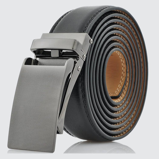 Mio Marino Mio Marino - Pinpoint Ratchet Belt: Black / Adjustable from 38" to 54" Waist