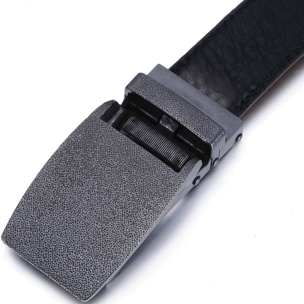 Mio Marino Mio Marino - Rainstorm Ratchet Belt: Black / Adjustable from 38" to 54" Waist