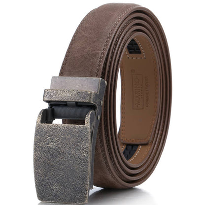 Mio Marino Mio Marino - Rainstorm Ratchet Belt: Black / Adjustable from 38" to 54" Waist