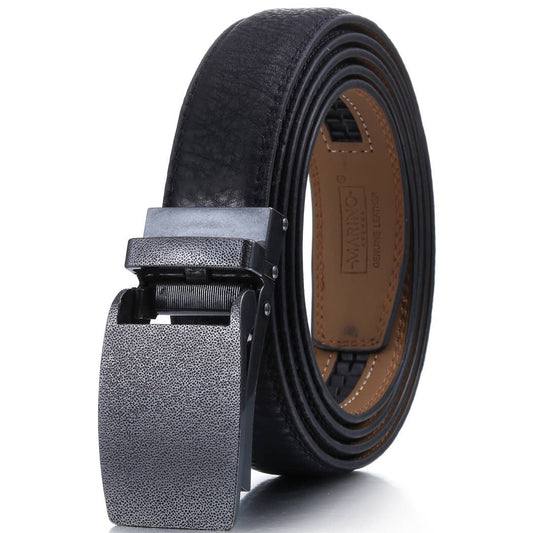 Mio Marino Mio Marino - Rainstorm Ratchet Belt: Black / Adjustable from 38" to 54" Waist