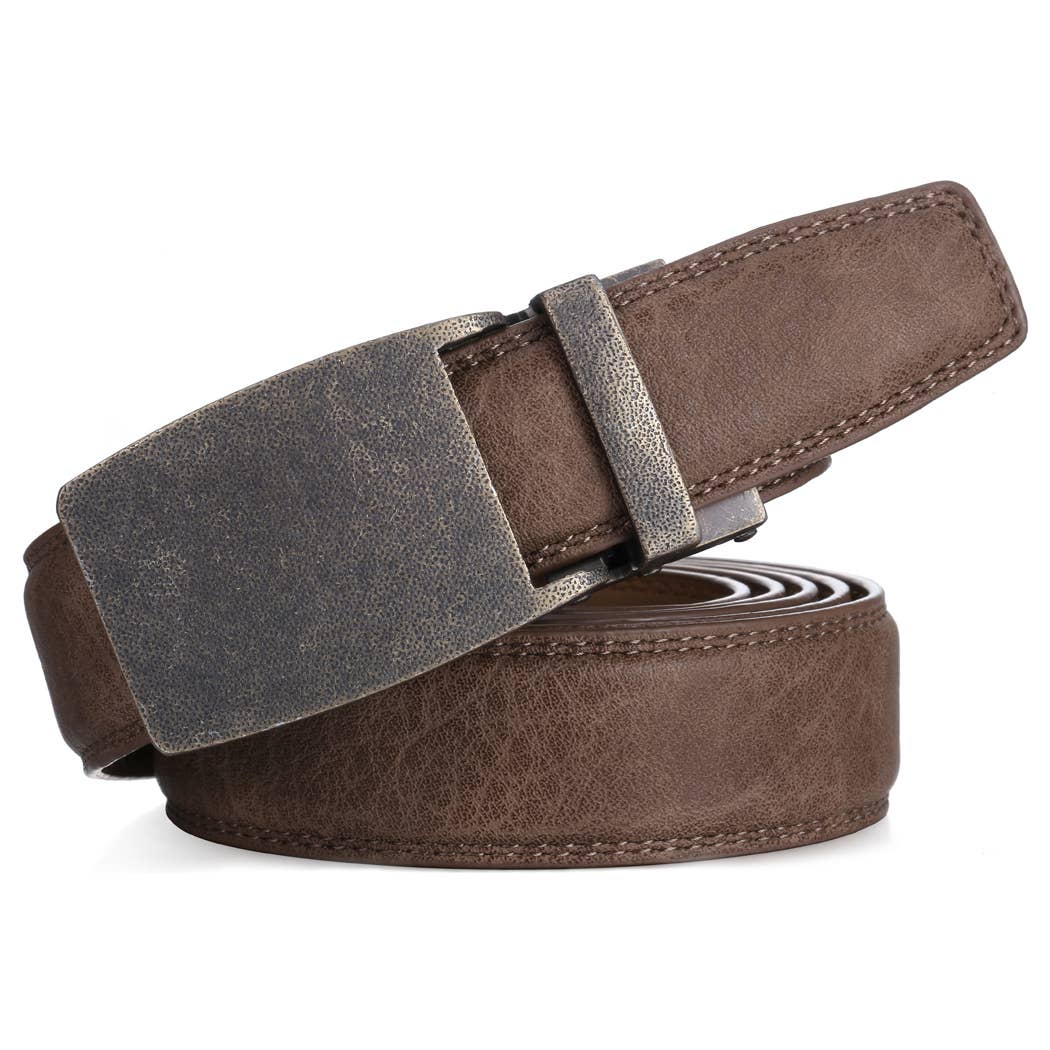 Mio Marino Mio Marino - Rainstorm Ratchet Belt: Tan / Adjustable from 38" to 54" Waist