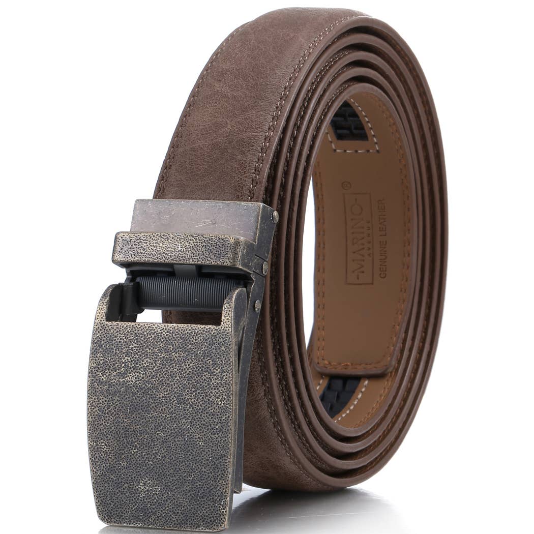 Mio Marino Mio Marino - Rainstorm Ratchet Belt: Tan / Adjustable from 38" to 54" Waist