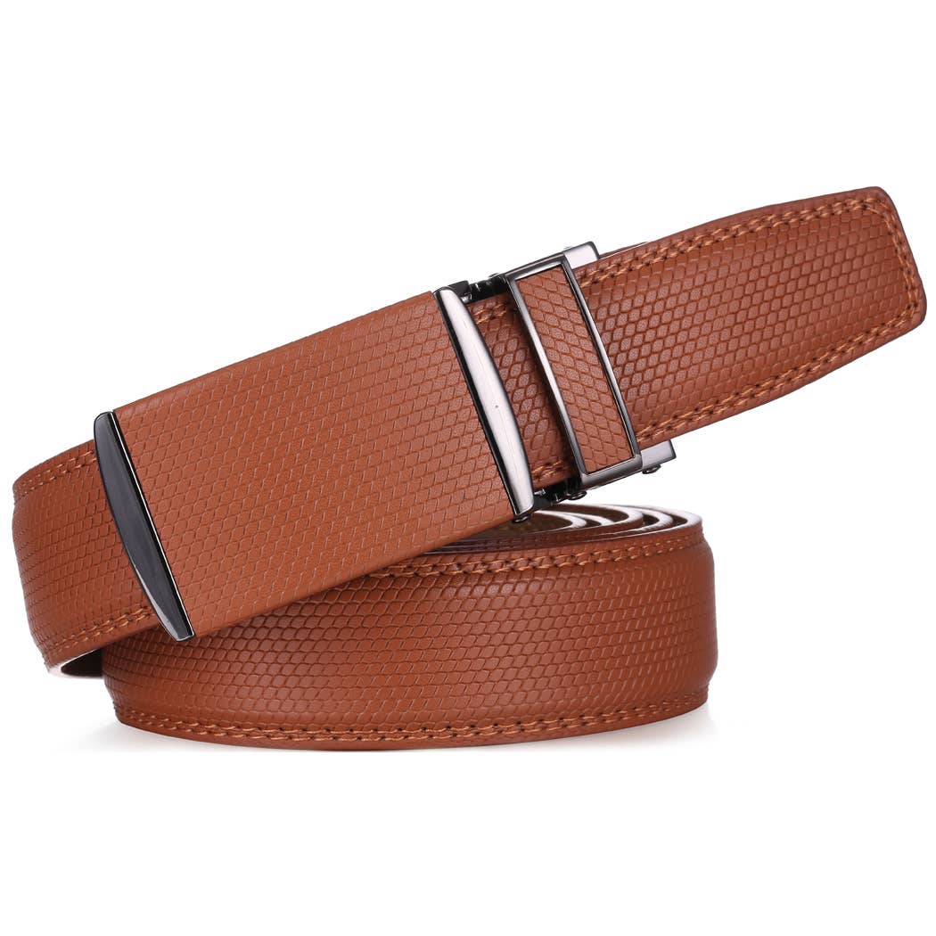 Mio Marino Mio Marino - Snakeskin Ratchet Belt: Black / Adjustable from 48" to 64" Waist