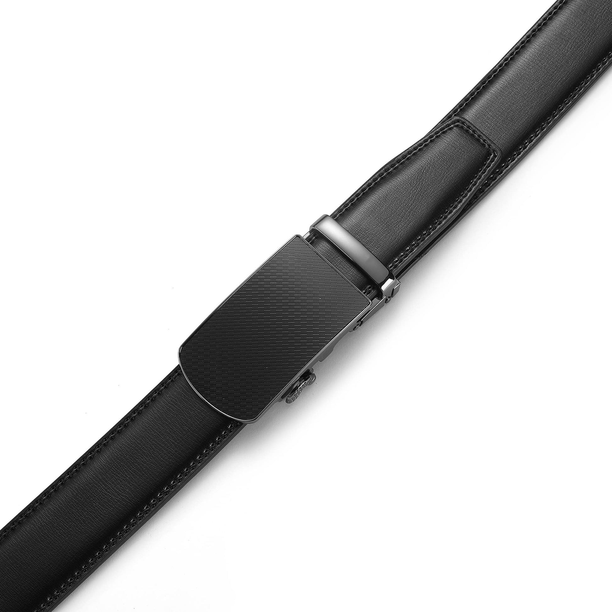 Mio Marino Mio Marino - Sognie Classic Ratchet Belt: Jet Black / Adjustable from 38" to 54" Waist