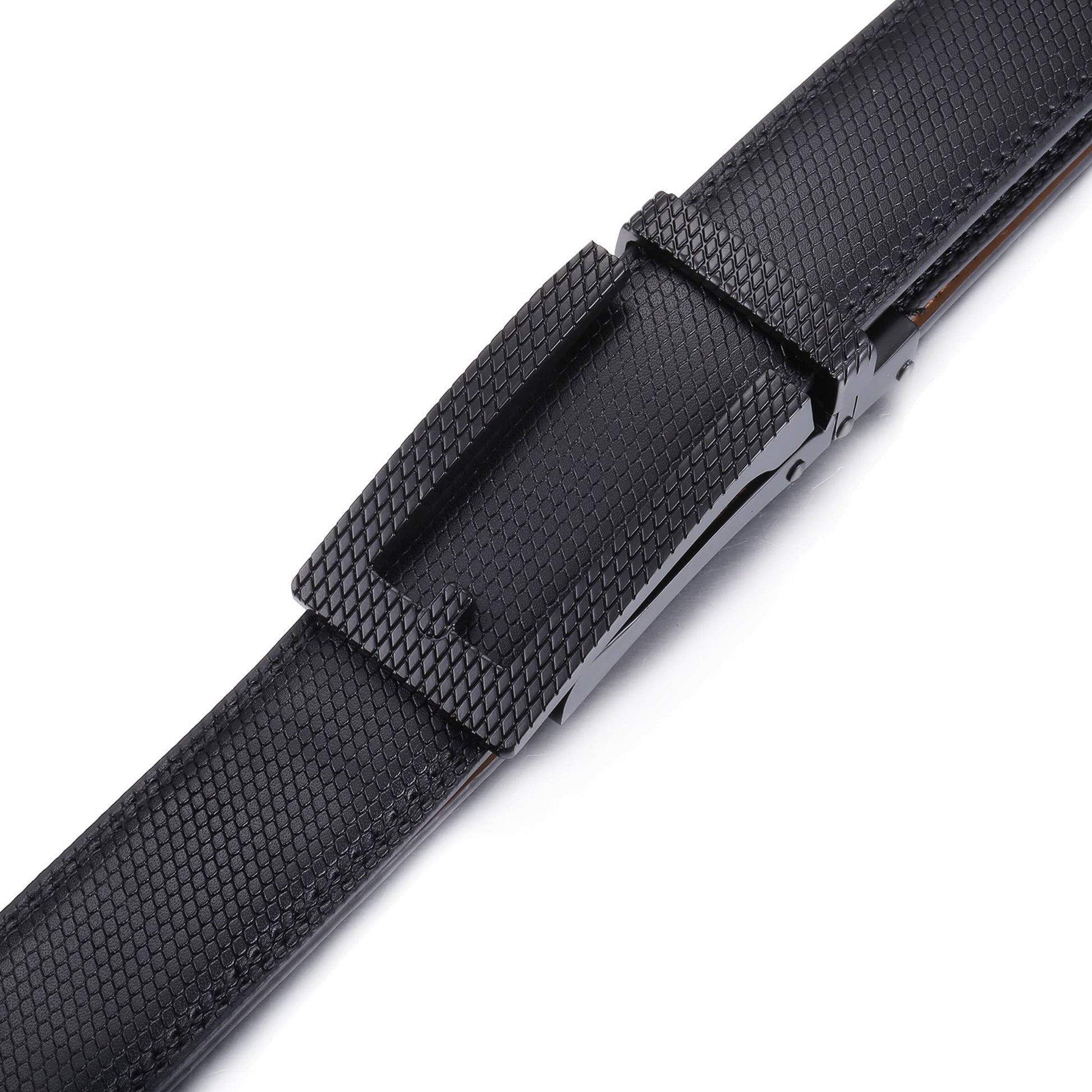 Mio Marino Mio Marino - Sophisticated Woven Ratchet Belt: Deep Charcoal / Adjustable from 28" to 44" Waist