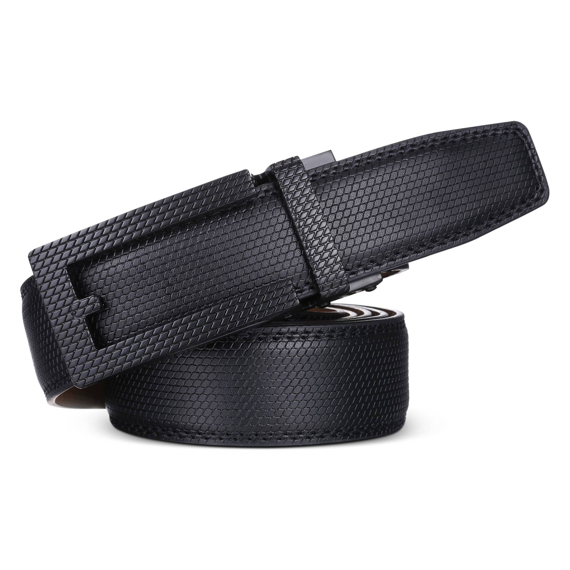 Mio Marino Mio Marino - Sophisticated Woven Ratchet Belt: Deep Charcoal / Adjustable from 28" to 44" Waist