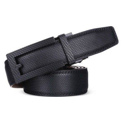 Mio Marino Mio Marino - Sophisticated Woven Ratchet Belt: Deep Charcoal / Adjustable from 28" to 44" Waist