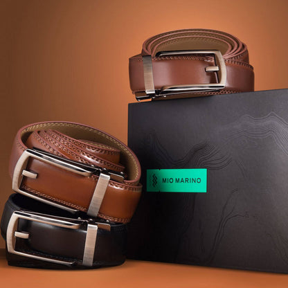Mio Marino Mio Marino - Sophisticated Woven Ratchet Belt: Deep Charcoal / Adjustable from 28" to 44" Waist