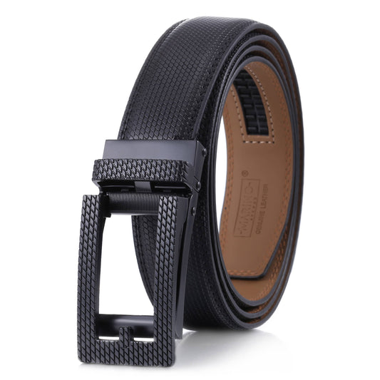 Mio Marino Mio Marino - Sophisticated Woven Ratchet Belt: Deep Charcoal / Adjustable from 28" to 44" Waist