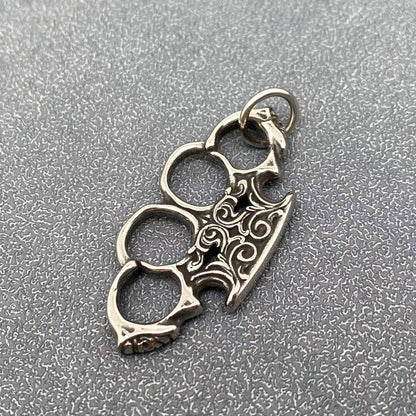 Mio Queena Mio Queena - Blackening Stainless Steel Knuckle Pendant - MJ/MNP