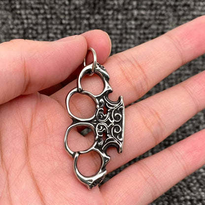 Mio Queena Mio Queena - Blackening Stainless Steel Knuckle Pendant - MJ/MNP