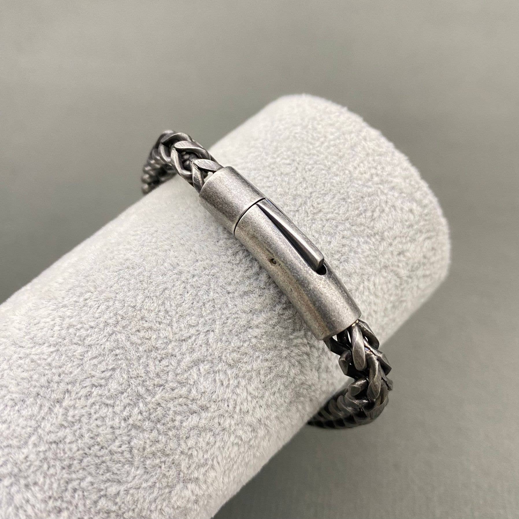 Mio Queena Mio Queena - Men's Blackening Stainless Steel Bracelet - MJ / BC: 210mm / 8.26in