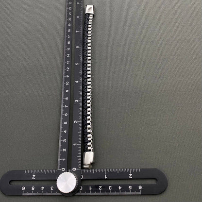 Mio Queena Mio Queena - Men's Stainless Steel PU Leather Woven Bracelet - MJ/BC