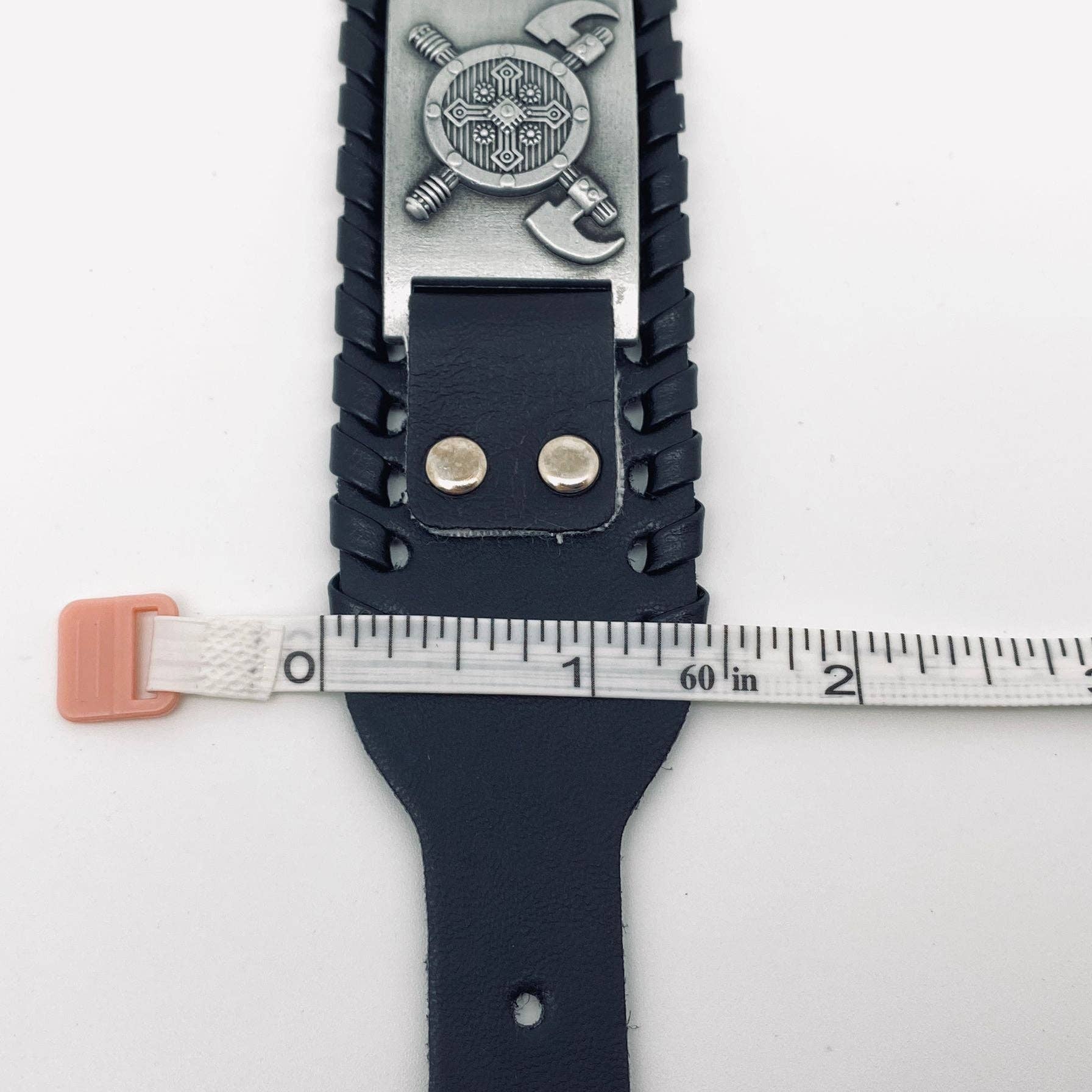 Mio Queena Mio Queena - Vintage Viking Symbol Leather Bracelet - MJ/BC