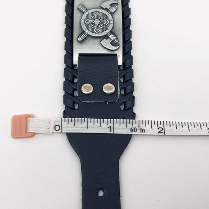 Mio Queena Mio Queena - Vintage Viking Symbol Leather Bracelet - MJ/BC