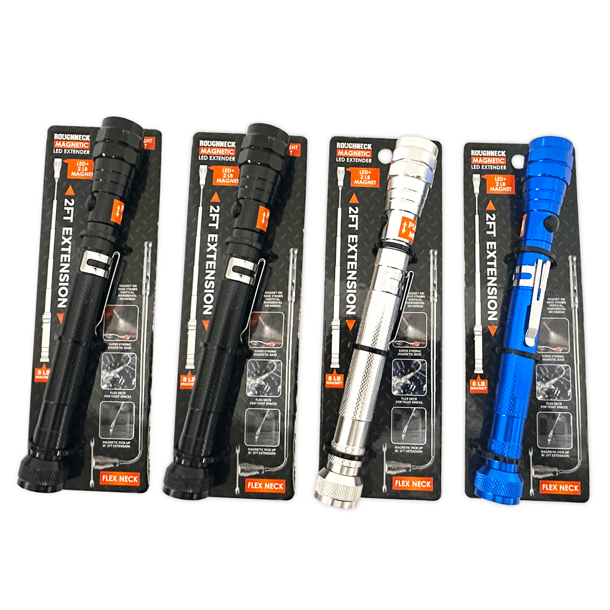 Novelty Brands Novelty Brands - Magnetic LED Flashlight Extender Multi Tool - 4 Per Display