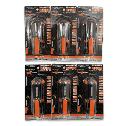 Novelty Brands Novelty Brands - Roughneck Multi-Tool 8-In-1 with Lights - 6 Piece Display