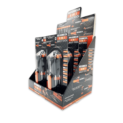 Novelty Brands Novelty Brands - Roughneck Multi-Tool 8-In-1 with Lights - 6 Piece Display