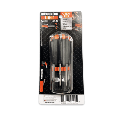 Novelty Brands Novelty Brands - Roughneck Multi-Tool 8-In-1 with Lights - 6 Piece Display