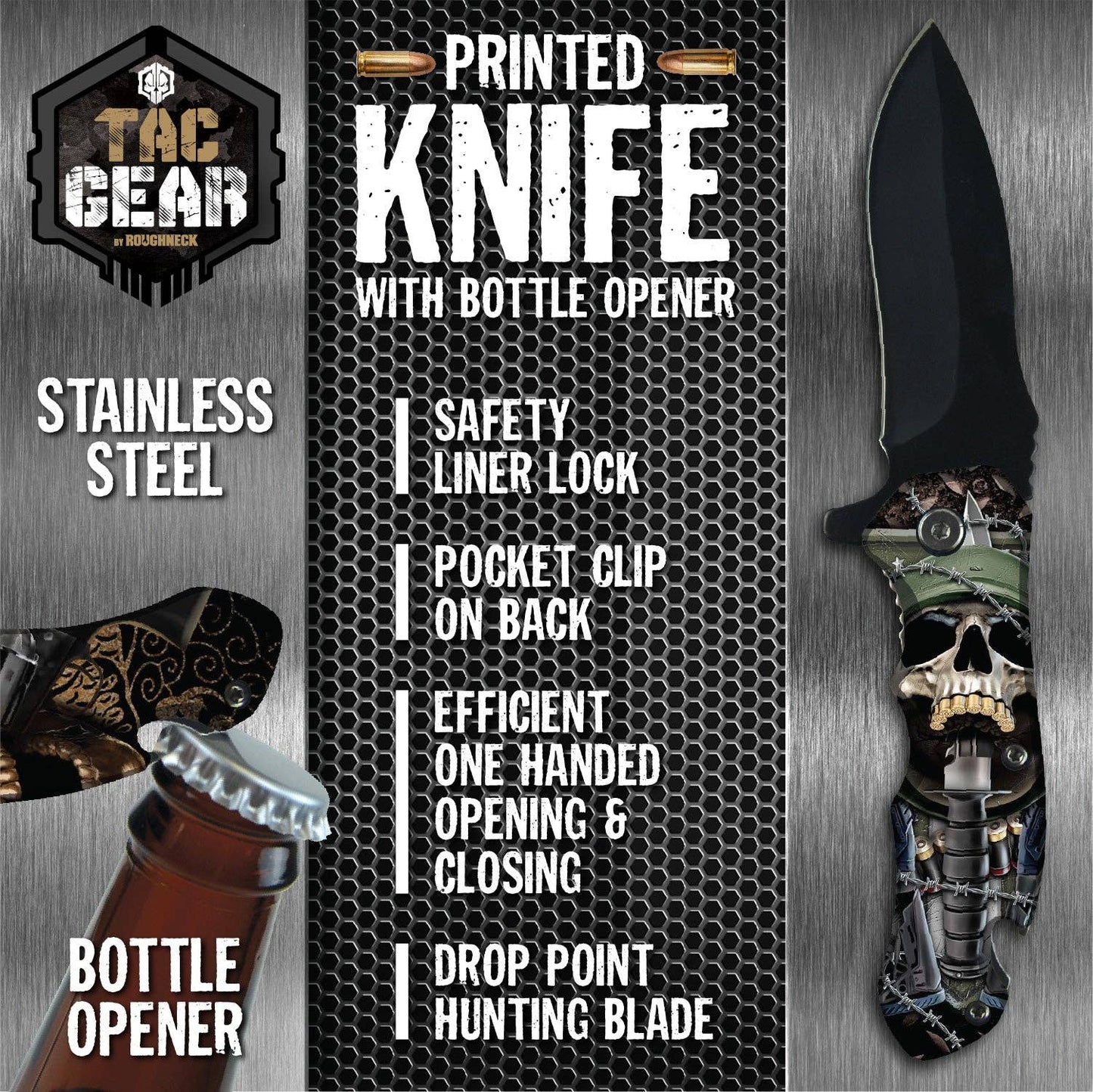 Novelty Brands Novelty Brands - TACGEAR BOTTLE OPENER KNIFE 6 PIECES PER DISPLAY