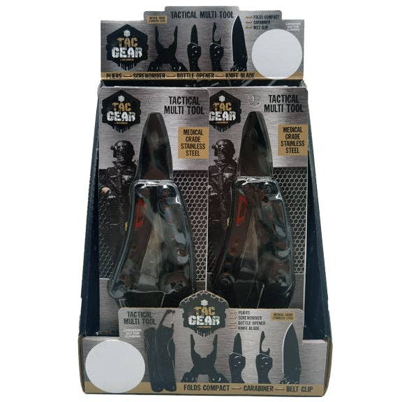 Novelty Brands Novelty Brands - TACGEAR BY ROUGHNECK MULTITOOL KNIFE 6 PIECES PER DISPLAY