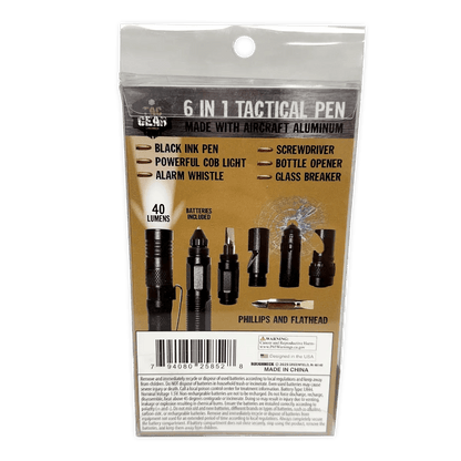 Novelty Closeout Novelty Closeout - Roughneck 6-in-1 Aircraft Metal Tactical Multi-Tool Closeout