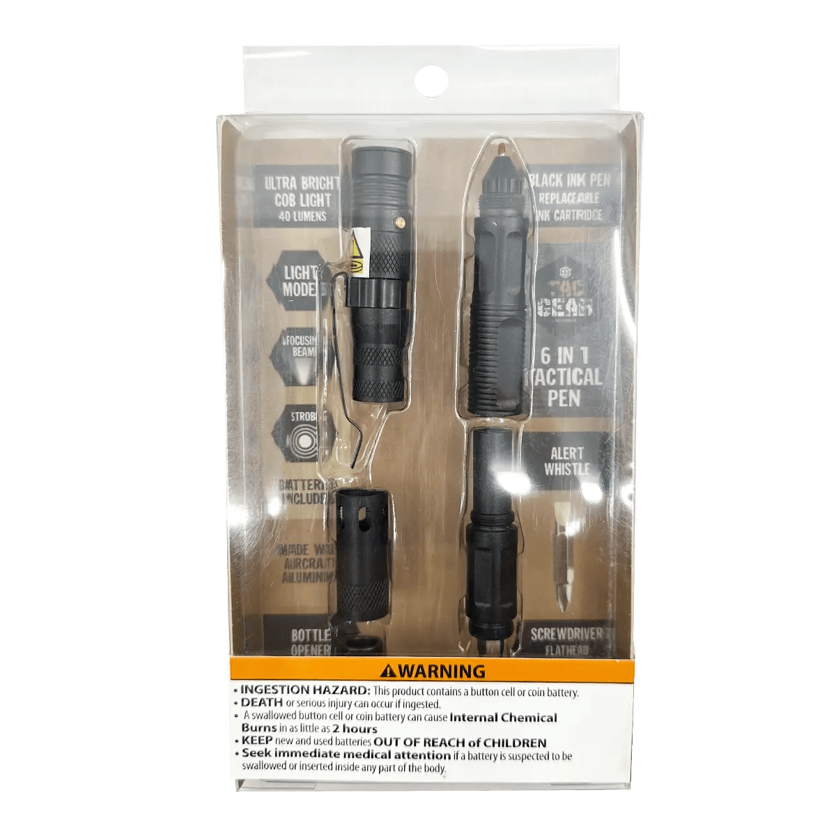 Novelty Closeout Novelty Closeout - Roughneck 6-in-1 Aircraft Metal Tactical Multi-Tool Closeout