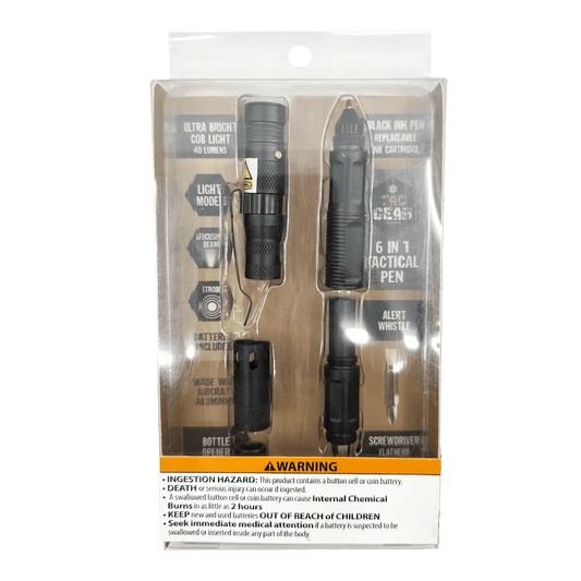 Novelty Closeout Novelty Closeout - Roughneck 6-in-1 Aircraft Metal Tactical Multi-Tool Closeout