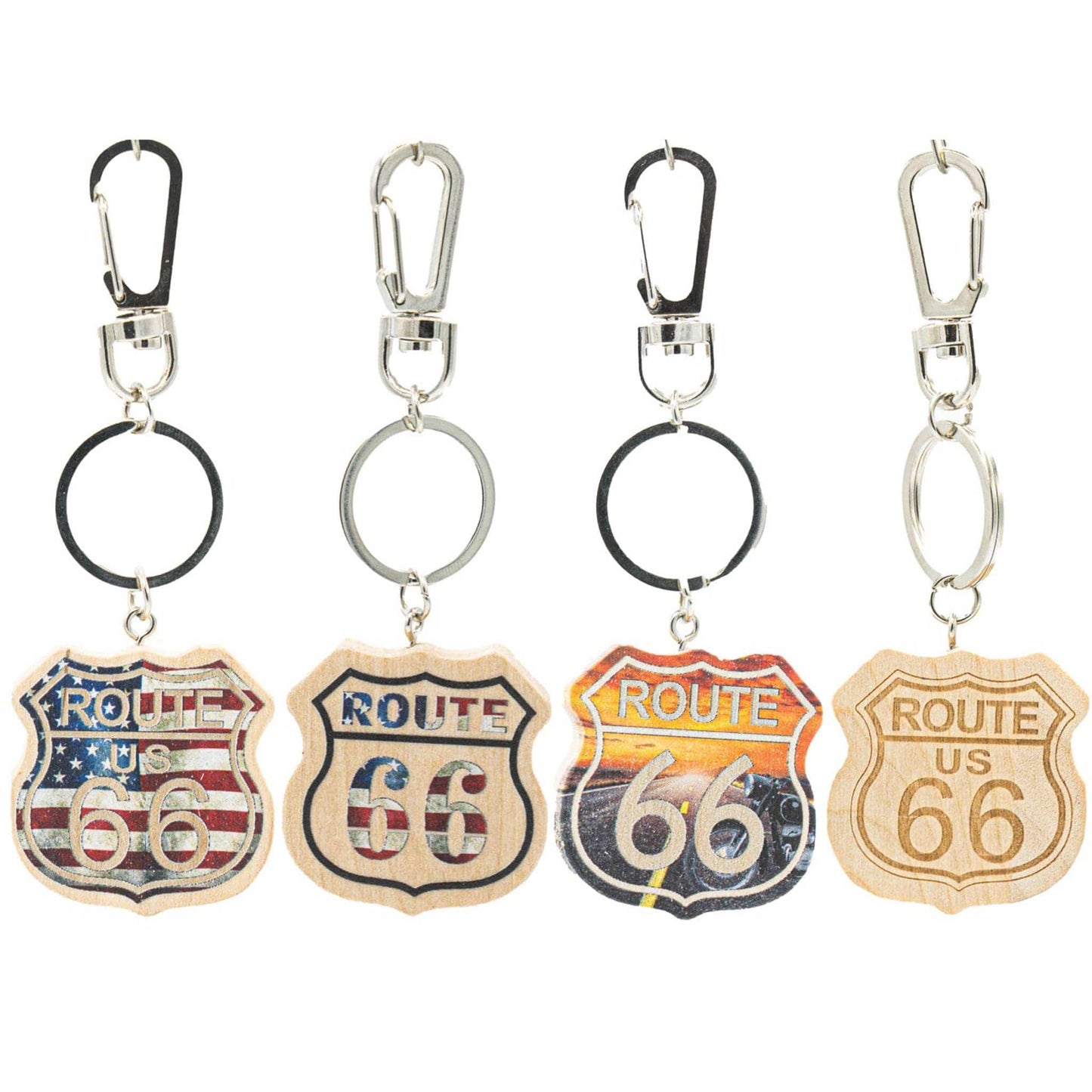 Pawnee Bill’s Pawnee Bill’s - Route 66 Wooden Keychain: Style 1