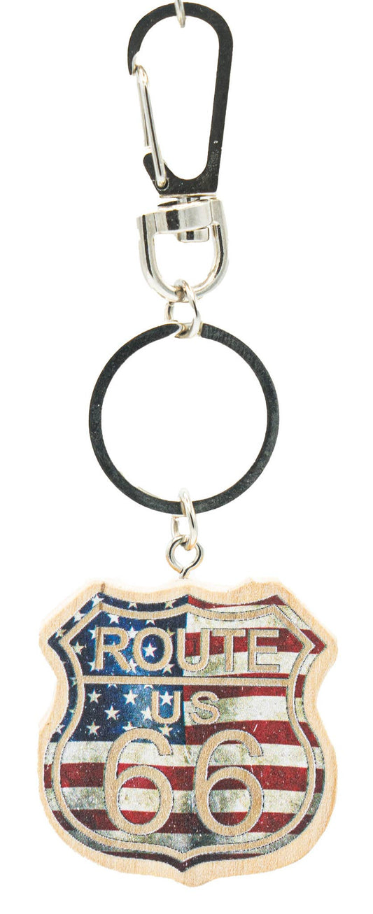 Pawnee Bill’s Pawnee Bill’s - Route 66 Wooden Keychain: Style 1