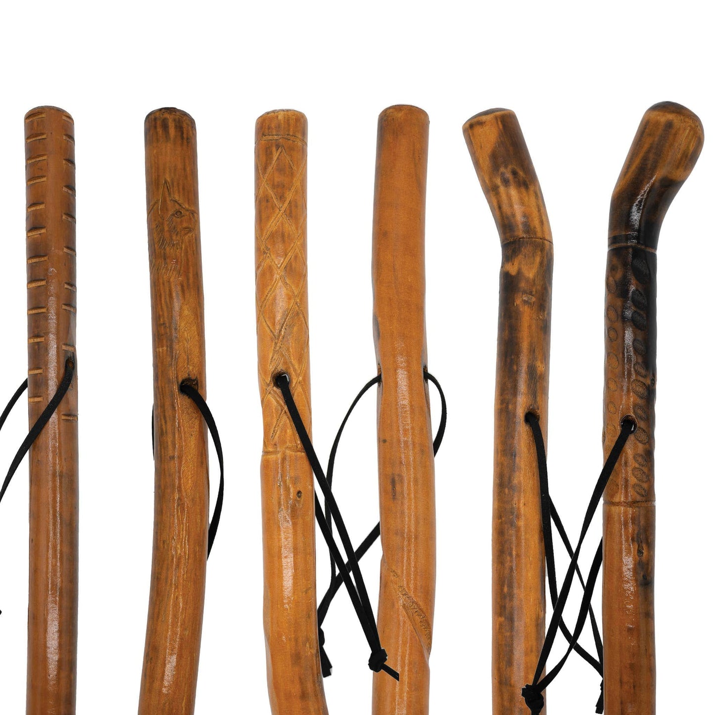 Pawnee Bill’s Pawnee Bill’s - Rustic Walking Sticks with Rubber Crutch: Style 2